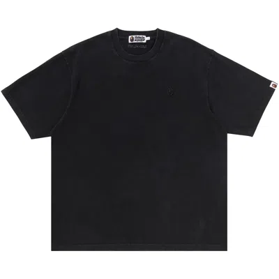 Pre-owned Bape Garment Dye One Point Relaxed Fit Tee 'black' | Men's Size M