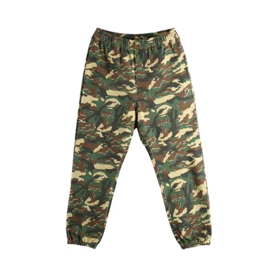 Pre-owned Bape Glitch Woodland Camo Relaxed Fit Sweat Pants 'green' | Men's Size Xl