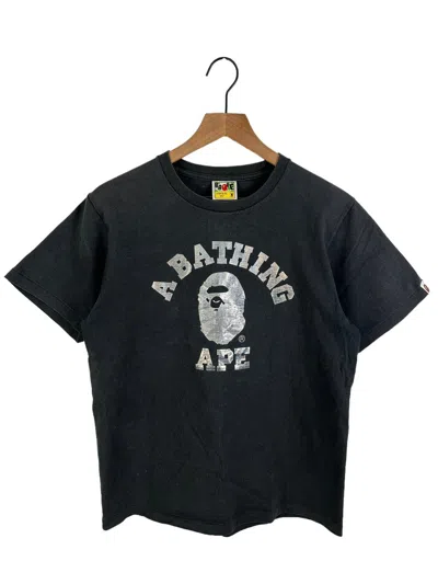 Pre-owned Bape Glitter Collage Logo Print T-shirts In Black