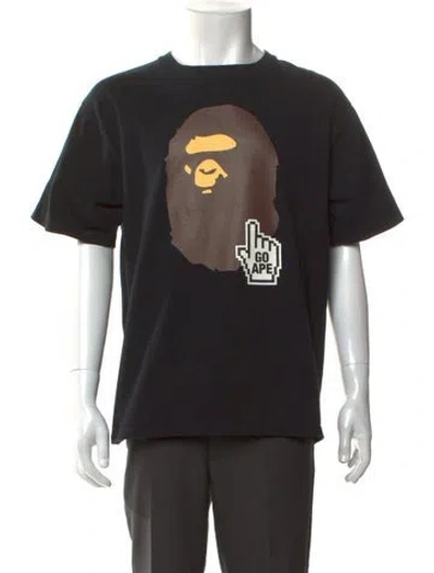 Pre-owned Bape 'go Ape' Online Exclusive Graphic Print T-shirt In Black