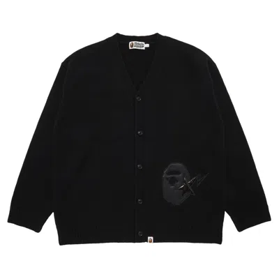 Pre-owned Bape Goat Exclusive  Knit College Cardigan Black