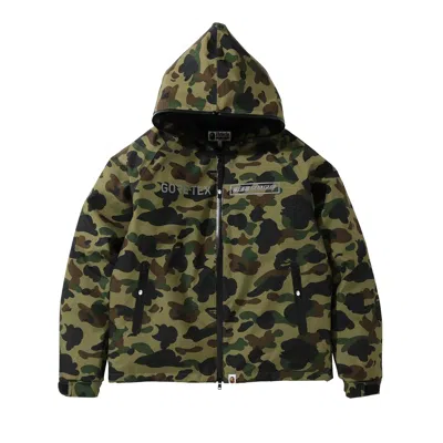Pre-owned Bape Gore-tex 1st Camo Hoodie Down Jacket 'green' | Men's Size Xl