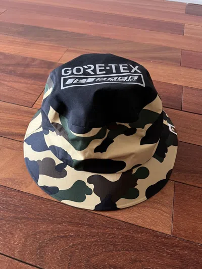 Pre-owned Bape Gore-tex Bucket Hat 2020 In Yellow