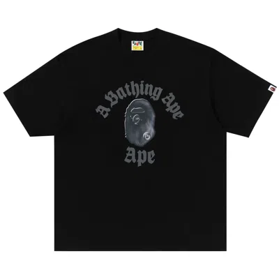 Pre-owned Bape Gothic College Relaxed Fit Tee 'black'