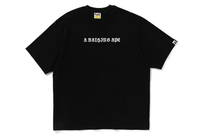 Pre-owned Bape Gothic Logo Relaxed Fit Tee Black