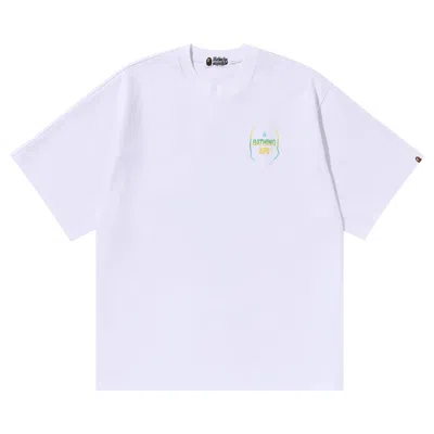 Pre-owned Bape Gradient T-block Oversized Tee 'white' | Men's Size L