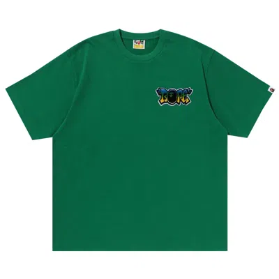 Pre-owned Bape Graffiti Brush Applique Tee 'green' | Men's Size M