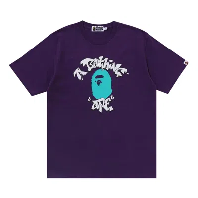 Pre-owned Bape Graffiti College Tee 'purple' | Men's Size S