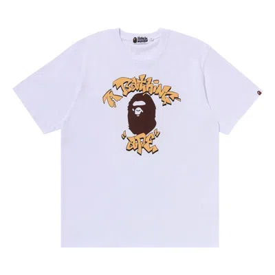 Pre-owned Bape Graffiti College Tee 'white' | Men's Size S