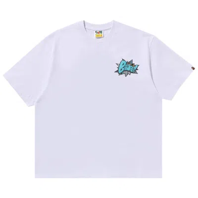 Pre-owned Bape Graffiti Relaxed Fit Tee 'white'