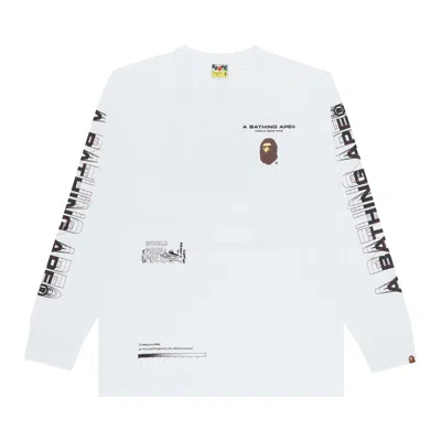 Pre-owned Bape Graphic #2 Long-sleeve Tee 'white' | Men's Size S