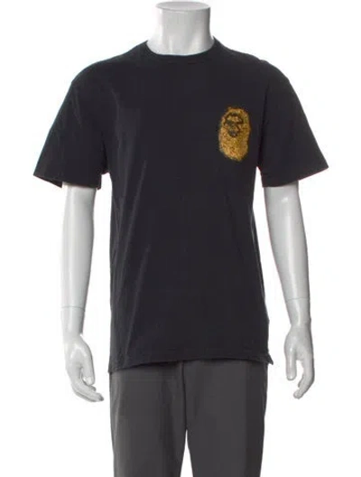 Pre-owned Bape Graphic Print Crew Neck T-shirt In Black