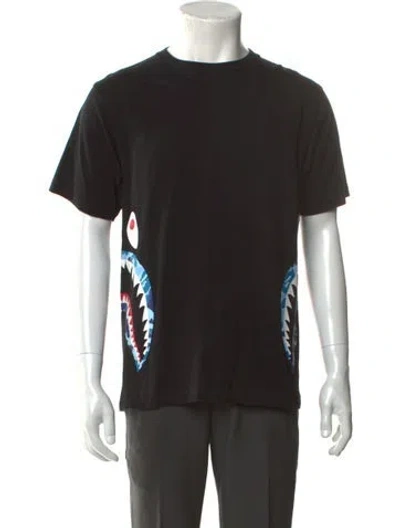 Pre-owned Bape Graphic Print Crew Neck T-shirt In Black