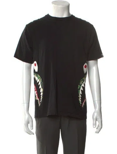 Pre-owned Bape Graphic Print Crew Neck T-shirt In Black