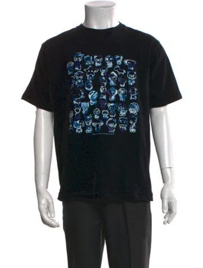Pre-owned Bape Graphic Print Crew Neck T-shirt In Black
