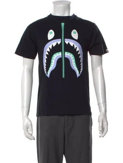 Pre-owned Bape Graphic Print Crew Neck T-shirt In Black