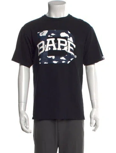 Pre-owned Bape Graphic Print Crew Neck T-shirt In Black