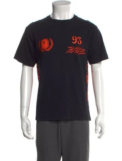 Pre-owned Bape Graphic Print Crew Neck T-shirt In Black