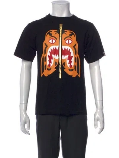 Pre-owned Bape Graphic Print Crew Neck T-shirt In Black