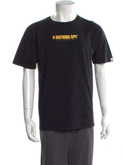 Pre-owned Bape Graphic Print Crew Neck T-shirt In Black