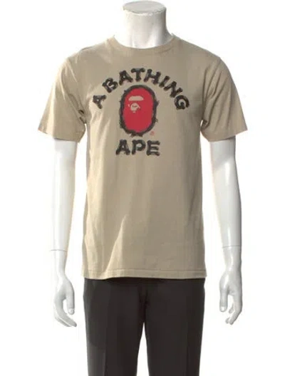 Pre-owned Bape Graphic Print Crew Neck T-shirt In Neutral