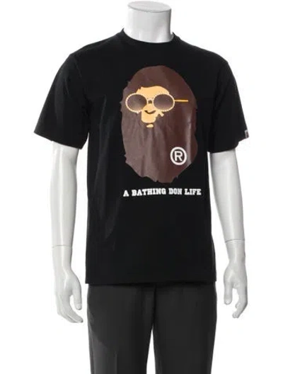 Pre-owned Bape Graphic Print Crew Neck T-shirt W/ Tags In Black
