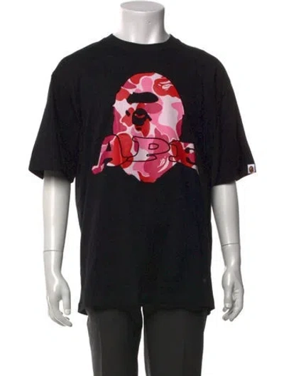 Pre-owned Bape Graphic Print Crew Neck T-shirt W/ Tags In Black
