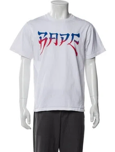 Pre-owned Bape Graphic Print Crew Neck T-shirt In White