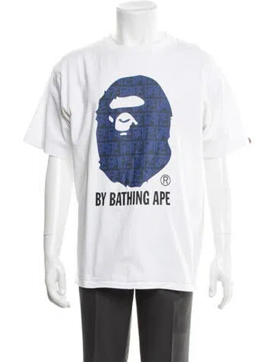 Pre-owned Bape Graphic Print Crew Neck T-shirt In White