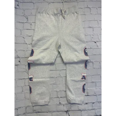 Pre-owned Bape Graphic Sweat Pants In Gray