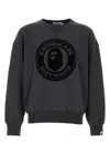 Bape Graphite Cotton Oversize Sweatshirt In Gray