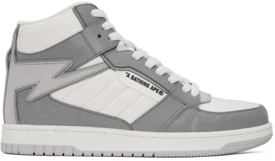 Bape Gray & White Sta 88 Mid #1 M1 Sneakers