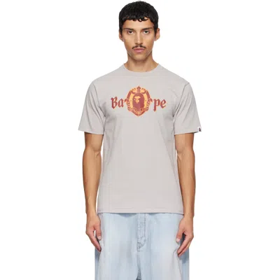 Bape Gray '' Old English Logo T-shirt