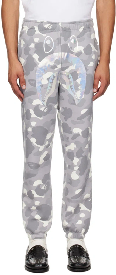 Bape Gray City Camo Shark Sweatpants