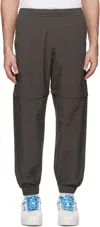 Bape Gray Tiger & Dragon Track Pants In Cha-charcoal