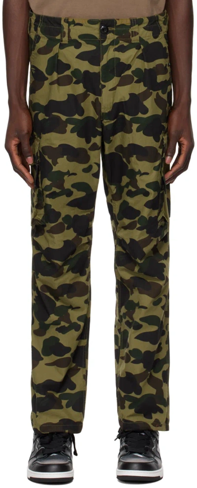 Bape Green 1st Camo Cargo Trousers