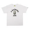 Bape Green And White  Abc Camo T-shirt In White