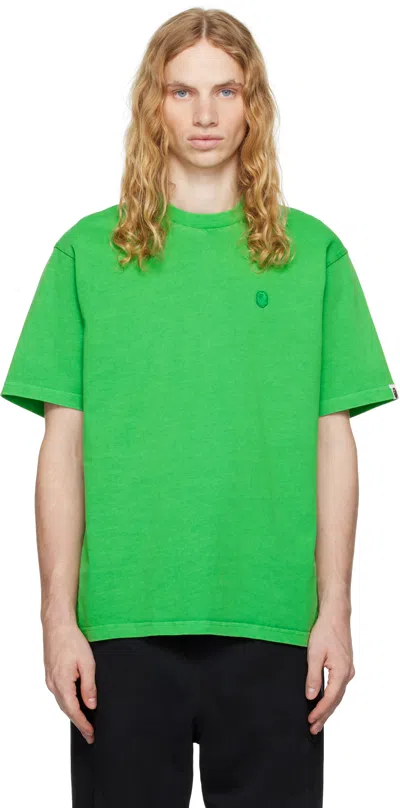 Bape Green Ape Head One Point Garment Dyed T-shirt