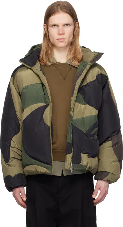 Bape Green Camo Nylon Down Jacket