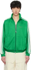Bape Green Line Camo Logo Relaxed Fit Track Jacket In Green