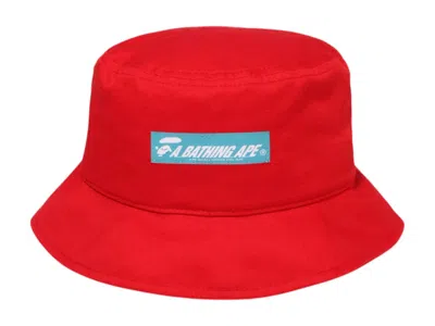 Pre-owned Bape Half Mesh Bucket Hat In Red