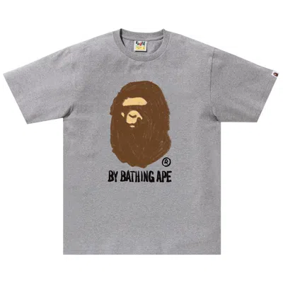 Pre-owned Bape Hand Draw By Bathing Ape Tee 'grey'