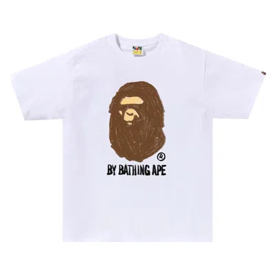 Pre-owned Bape Hand Draw By Bathing Ape Tee 'white'