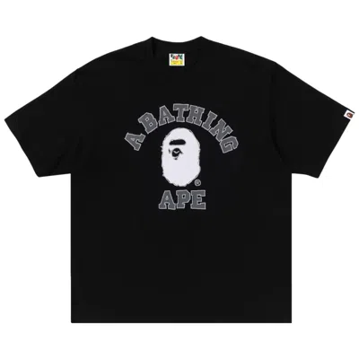 Pre-owned Bape Hand Drawn College Relaxed Fit Tee 'black' | Men's Size S