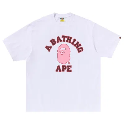 Pre-owned Bape Hand Drawn College Relaxed Fit Tee 'white' | Men's Size Xl
