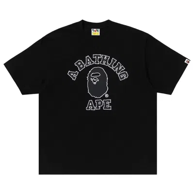 Pre-owned Bape Hand Drawn Outline College Relaxed Fit Tee 'black' | Men's Size L