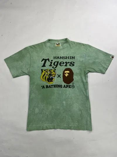 Pre-owned Bape Hanshin Tigers T-shirt In Green