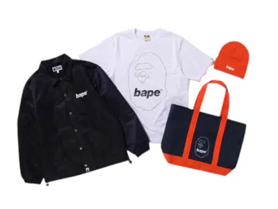 Pre-owned Bape Happy New Year 2025 Bag Navy Backpack