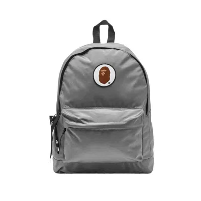 Pre-owned Bape Happy New Year Ape Head Patch Backpack In Gray