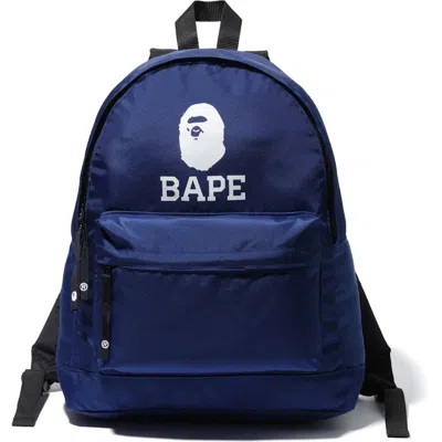 Pre-owned Bape Happy New Year Kids Backpack In Navy Blue